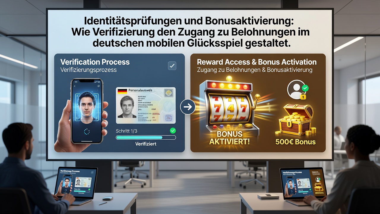 Sichere mobile Transaktion mit verifiziertem Konto und Bonusaktivierung auf dem Smartphone-Display